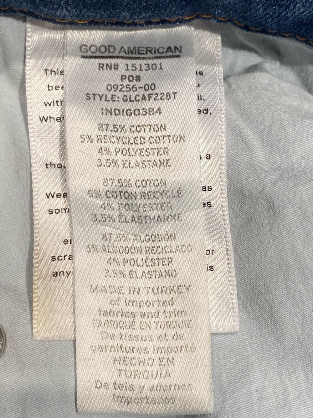 Good American Always Fits Good Legs Crop Indigo384 Jeans, Size 6-12 - Picture 7 of 9